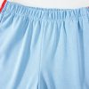 Women's Sky Blue Rainbow Colorblock Collared Short Sleeve Top & Shorts Set - Image 10