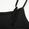 Women's Black Spaghetti Strap Cropped Tank Top - Slim Fit Cami - Image 12