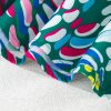 Trendy Plus Size Green Abstract Print Knotted Short Sleeve Blouse - Image 12