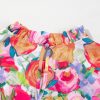 Women's Multicolour Floral Blouse with Lace Trim and Ruffle Short Sleeves - Image 14