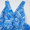 Women's Blue Paisley V Neck Backless Maxi Dress - Floral Bohemian Style - Image 13