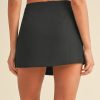 Elegant Black Rhinestone Bow Wrap High Waist Mini Skirt for Women - Image 2