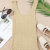 Women's Apricot Textured U Neck Slim Fit Sweater Vest - Casual & Elegant - Image 6