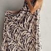 Women's Black Abstract Print Open Back Boho Maxi Sundress for Summer - Image 5