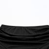 Women's Black Ribbed Dual Crisscross Straps Cut-Out Back Tankini Swim Suit - Image 21