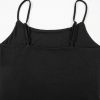 Women's Black Spaghetti Strap Cropped Tank Top - Slim Fit Cami - Image 13