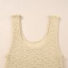 Women's Apricot Textured U Neck Slim Fit Sweater Vest - Casual & Elegant - Image 7