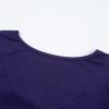 Women's Blue Stripe Colorblock Long Sleeve V Neck Top - Image 8