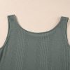 Women's Duffel Green Ribbed Ruffle Tank Top and Pants Set - Stylish Loungewear - Image 17