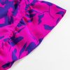Women's Rose Floral Print Collared Blouse with Flutter Sleeves - Adjustable Button Neckline - Image 11