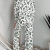 Women's Beige Leopard Print Long Sleeve and Pants Loungewear Set - Image 3