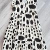 Plus Size Women's White Polka Dot Print Ruffled Sleeve Midi Dress with Pockets - Image 20