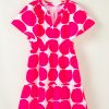 Women's Rose Polka Dot Flutter Sleeve Notched Neck Tiered Mini Dress - Image 10