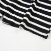 Women's Black and White Striped Short Sleeve Top and Shorts Set - Casual Summer Outfit - Image 6