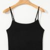 Women's Black Spaghetti Strap Cropped Tank Top - Slim Fit Cami - Image 10