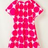 Women's Rose Polka Dot Flutter Sleeve Notched Neck Tiered Mini Dress - Image 11