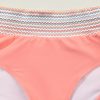 Women's Peach Blossom Striped Patchwork High Waist Bikini Swimsuit - Spaghetti Strap Design - Image 28