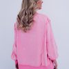 Women's Bonbon Splash Spots Exposed Seam Baggy Sweatshirt - Image 8