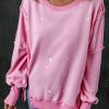 Women's Bonbon Splash Spots Exposed Seam Baggy Sweatshirt - Image 6