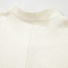 Women's Plus Size White Varsity Half Zip Textured Top with Navy Collar - Image 12