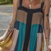 Women's Brown Retro Geometric Printed Y Back Sleeveless Maxi Dress - Image 6