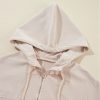 Women's White Corduroy Hooded Zip-Up Jacket with Drawstring - Image 11