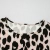Women's Khaki Leopard Print Layered Ruffled Short Sleeve Blouse - Elegant and Versatile - Image 10