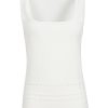 Elegant Women's White U Neck Eyelet Accent Sweater Vest - Image 20