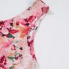 Women's Pink Floral Round Neck Twisted Cut Out Back Tank Top - Bohemian Style - Image 18