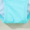 Women's Turquoise Striped Patchwork High Waist Bikini Swimsuit with Spaghetti Straps - Image 29