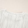 Women's White Textured Wavy Round Neck Long Sleeve Top - Image 11