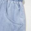 Women's Beau Blue Plus Size High Waist Denim Shorts with Pockets - Image 17