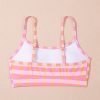 Women's Pink Gingham 3-Piece High Waist Bikini Set with Sarong - Image 13