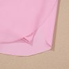 Women's Pink Solid Pocketed Crossover High Waist Swim Skort for Active Lifestyle - Image 27