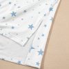 Stylish Sky Blue Stars Print Drop Shoulder Oversized T-Shirt with Slits - Image 15