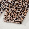 Women's Apricot Leopard V Neck Half Sleeve Blouse - Trendy Casual Top - Image 9