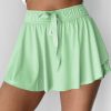 Women's Light Green Drawstring High Waist Lined Tennis Skorts - Stylish & Comfortable for Sports - Image 6