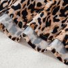 Women's Apricot Leopard V Neck Half Sleeve Blouse - Trendy Casual Top - Image 10