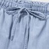 Women's Beau Blue Plus Size High Waist Denim Shorts with Pockets - Image 18