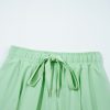 Women's Light Green Drawstring High Waist Lined Tennis Skorts - Stylish & Comfortable for Sports - Image 9