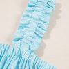 Women's Sky Blue Tribal Pattern Ruffled Tank Top - Bohemian Style - Image 11