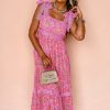 Women's Rose Floral Lace Tied Strap Empire Waist Maxi Dress - Elegant and Flattering - Image 6