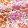Women's Pink Floral Ruffle Midi Dress with Square Neckline and Knotted Back - Image 10