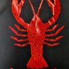 Women's Black Shimmering Crawfish Graphic Tee - Casual Summer Wear - Image 3