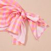 Women's Pink Gingham 3-Piece High Waist Bikini Set with Sarong - Image 19
