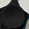 Women's Dark Blue Colorblock U Neck One Piece Swimwear with Contrast Trim - Image 13
