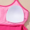 Women's Rose Red Floral Print Tie Shoulder Tankini Set for Beach Days - Image 18