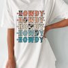 Women's White HOWDY Stars Print Crew Neck Loose Fit T-Shirt for Casual Style - Image 6