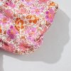 Women's Pink Floral Ruffle Midi Dress with Square Neckline and Knotted Back - Image 15