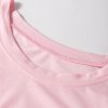 Women's Light Pink Scoop Neck Bubble Sleeve Tee - Trendy Casual Top - Image 8